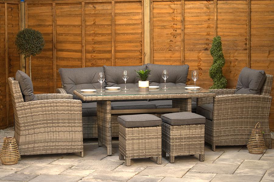 Sapcote Sarasota Modular Lounge Dining Set Grey 7711